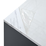 ON-TREND Modern 2-layer Coffee Table Marble Design Center