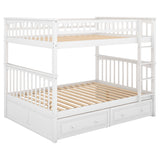 Full over Full Bunk Bed with Drawers, Convertible Beds