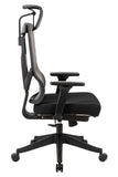 Excustive office chair with headrest and 2D armrest, chase back function with 7 gears adjustment, tilt function max 128°,300lbs,Black mesh imported from Germany, BIFMA CERTIFICATED