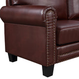 Brown Mid-Century Sectional Corner Sofa L-shape