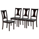 Classic Dining Set Wooden Table and 4 Chairs with Bench for Kitchen Dining Room