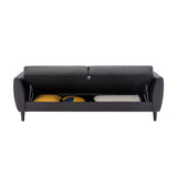 Black Folding Flat folding Sofa Bed with Storage Box