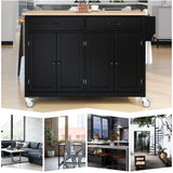 Black Kitchen Island Cart