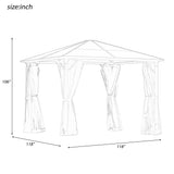 Aluminum Patio Gazebo with Polycarbonate Roof