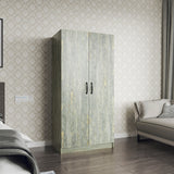 High wardrobe and kitchen cabinet with 2 doors,Grey
