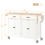 White Kitchen Island Cart