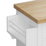 Kitchen Island Cart with Two Storage Cabinets