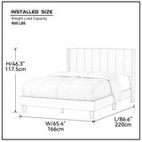 Queen Size Tufted Upholstered Bed Frame Low Profile Velvet
