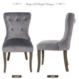 Victorian Dining Chair Button Tufted Armless Chair Upholstered Accent Chair