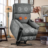 Oris Fur. Power Lift Chair with Massage and Heating Function Soft Fabric Upholstery Recliner for Living Room  (New SKU for PP192721AAE)