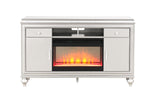 Ginger TV Stand With Electric Fireplace in White