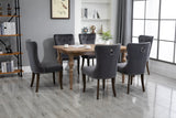 Victorian Dining Chair Button Tufted Armless Chair Upholstered Accent Chair