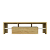Living Room Simple Design TV Stand Cabinet,Oak,Black