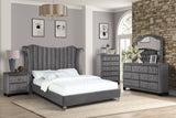 Queen Grey Bedroom Set Made With Wood