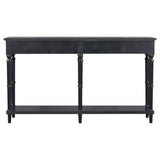 Country Console Table for Hallway Living Room Bedroom with 4 Front Facing Storage Drawers and 1 Shelf