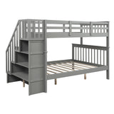 Stairway Twin-Over-Full Bunk Bed with Storage