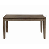 Country Casual Styling 6pc Dining Set Dining Table with Drawers Bench Side Chairs Wire Brushed Brown Finish Wooden Furniture