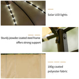 Outdoor Gazebo Steel Fabric Round Soft Top Gazebo Outdoor Patio Dome Gazebo with Removable Curtains