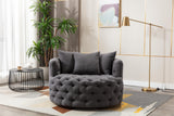 Coolmore Modern swivel accent chair  barrel chair  for hotel living room / Modern  leisure chair  Grey