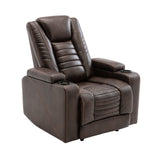 Orisfur. Power Motion Recliner with Adjustable Headrest,  Home Theater Seating with Hidden Arm Storage and Convenient Cup Holder Design
