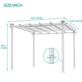 White Iron Pergola Gazebo for Vines Pure Iron Chic Lid Cover Design Sleek Seams Hidden Joints Elegant White Trellis