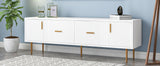 U-Can Modern TV Stand with 5 Champagne Legs - Durable, Stylish and Spacious，TVS Up to 75''