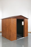 6ft x 6ft Outdoor Metal Storage Shed with Metal Floor Base