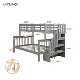 Stairway Twin-Over-Full Bunk Bed with Storage