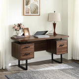 Home Office Computer Desk with Drawers/Hanging Letter-size Files