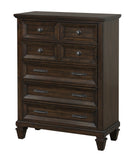 King 5 Piece Storage Bedroom Set in Walnut made with Engineered Wood