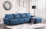 Blue Sectional Sofa, Blue Fabric