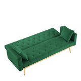 GREEN Convertible Folding Futon Sofa Bed , Sleeper Sofa Couch for Compact Living Space.