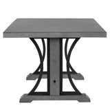 Retro Style Dining Table 78” Wood Rectangular Table, Seats up to 8