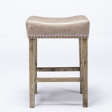 Counter Height 26" Bar Stools for Kitchen Counter Backless Faux Leather
