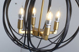 Modern American spherical chandelier -4 bulbs -E12 lamp holder