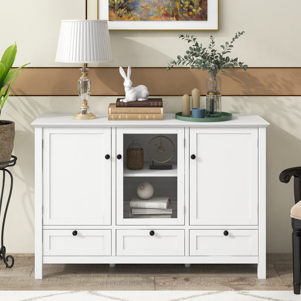 Accent Cabinet Modern Console Table Sideboard for Living Room Dining Room With 2 Doors, 3 Drawers