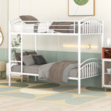 Twin Over Twin Metal Bunk Bed,Divided into Two Beds