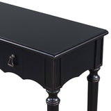 Country Console Table for Hallway Living Room Bedroom with 4 Front Facing Storage Drawers and 1 Shelf