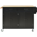 Black Kitchen Island Cart