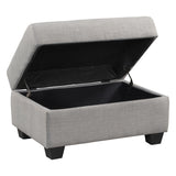 Light Grey Sectional Sofa with Ottoman