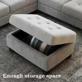 Sectional Corner Sofa L-shape Couch Space Saving with Storage Ottoman & Cup Holders