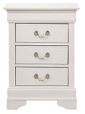 White 3 drawer nightstand