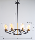 Modern American hanging chandelier -8 bulbs -E26 lamp holder