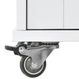 Kitchen Island Cart with Two Storage Cabinets，Wine Rack, Two Drawers, Spice Rack, Towel Rack