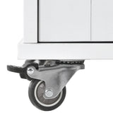 K&K Store Kitchen Island Cart with Two Storage Cabinets - Wine Rack, Two Drawers - Spice Rack - Towel Rack