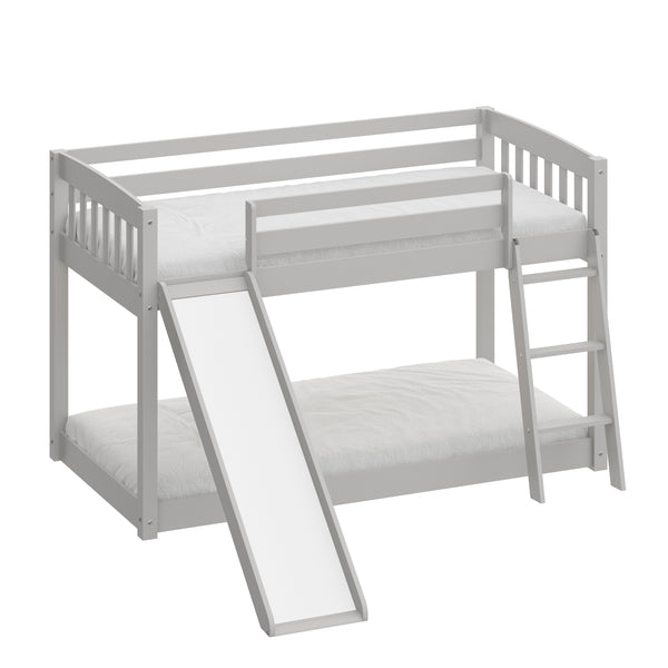 Bunk Bed Twin Over Twin with Slide & Ladder