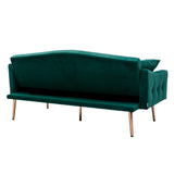 COOLMORE  Velvet  Sofa , Accent sofa .loveseat sofa with Stainless feet  Green  Velvet