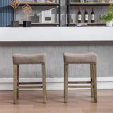 Counter Height 26" Bar Stools for Kitchen Counter Backless Faux Leather