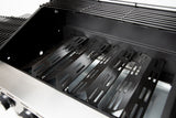 Propane Grill 4 Burner Barbecue Grill Stainless Steel Gas Grill with Side Burner and Thermometer for Outdoor BBQ, Camping