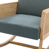 Trachin Rocking Chair with Rattan Arms